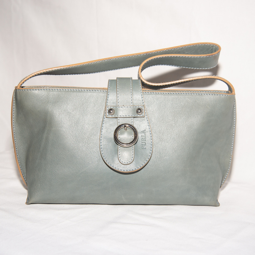 Furla baby Teal clutch bag